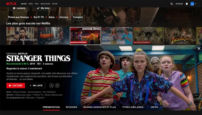Interface Netflix